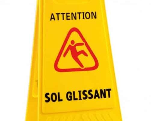 panneau sol glissant